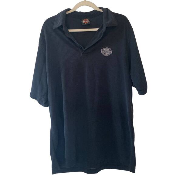 Men’s Harley Davidson Augusta Georgia Motorcycle Polo Black Size XXL - Picture 1 of 5